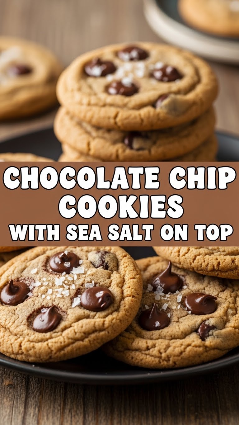 Chocolate Chip Cookies With Sea Salt On Top