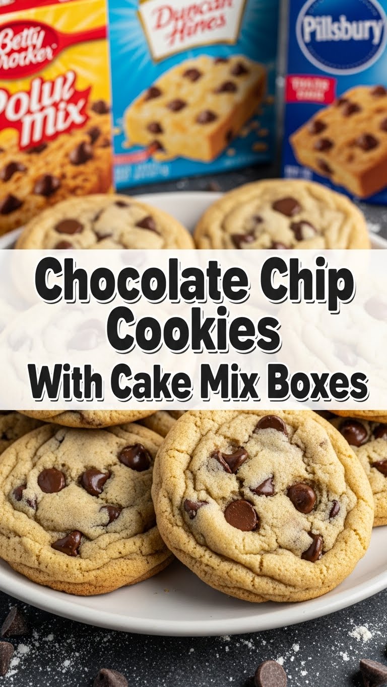 Chocolate Chip Cookies With Cake Mix Boxes
