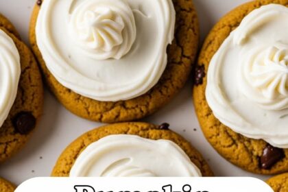 Pumpkin Chocolate Chip Cookies With Cream Cheese