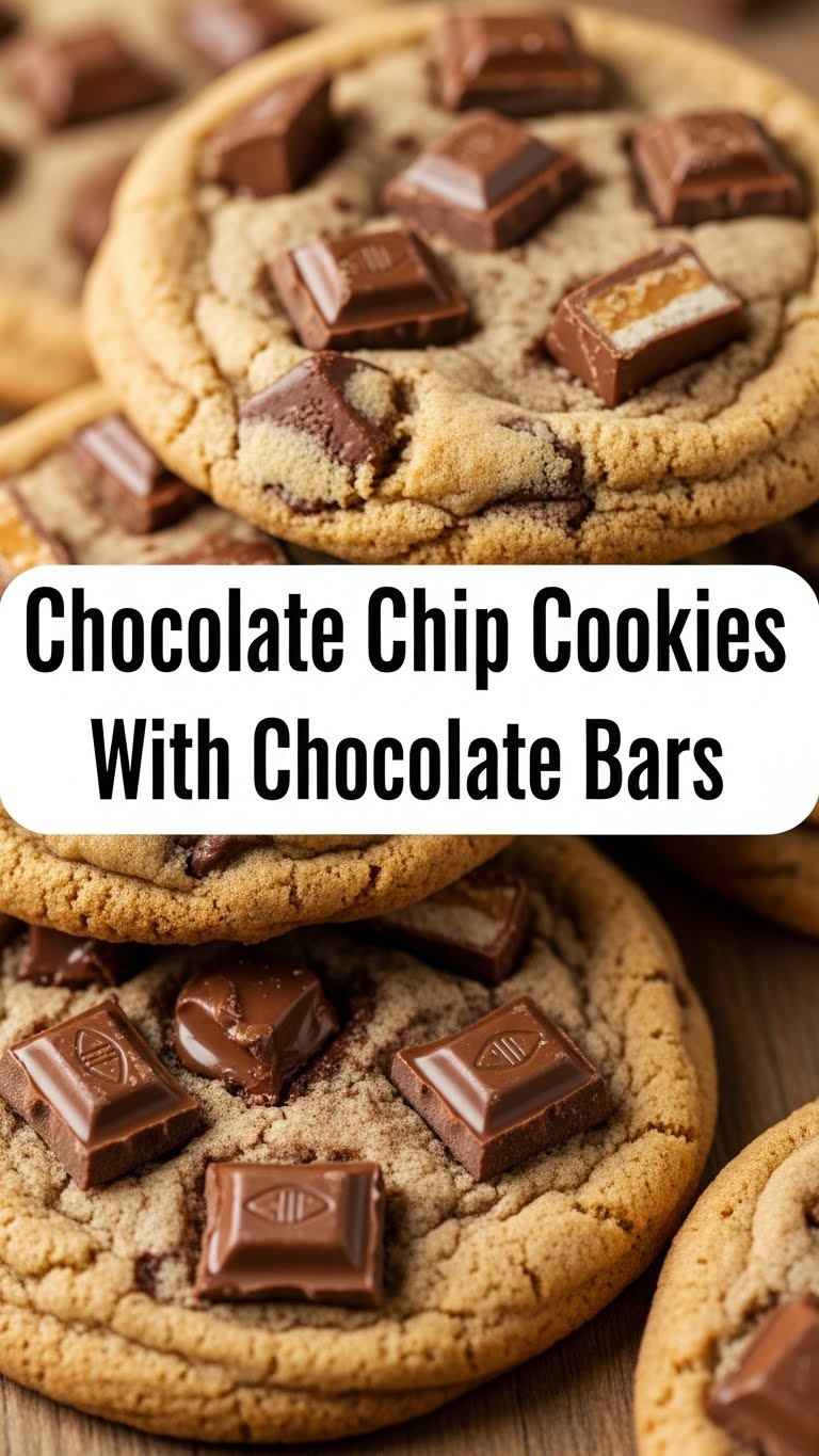 Chocolate Chip Cookies With Chocolate Bars