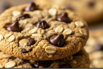 Vegan Chocolate Chip Cookies With Oats