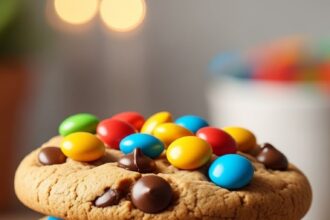 Chocolate Chip Cookies With Colorful Candies