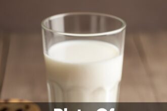 Plate Of Chocolate Chip Cookies With Milk