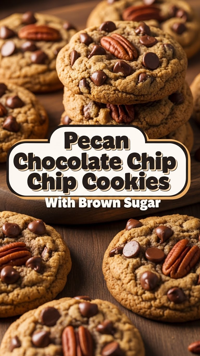 Pecan Chocolate Chip Cookies With Brown Sugar