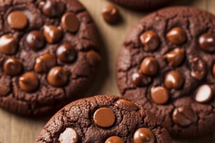 Double Chocolate Chip Cookies With Cocoa Powder