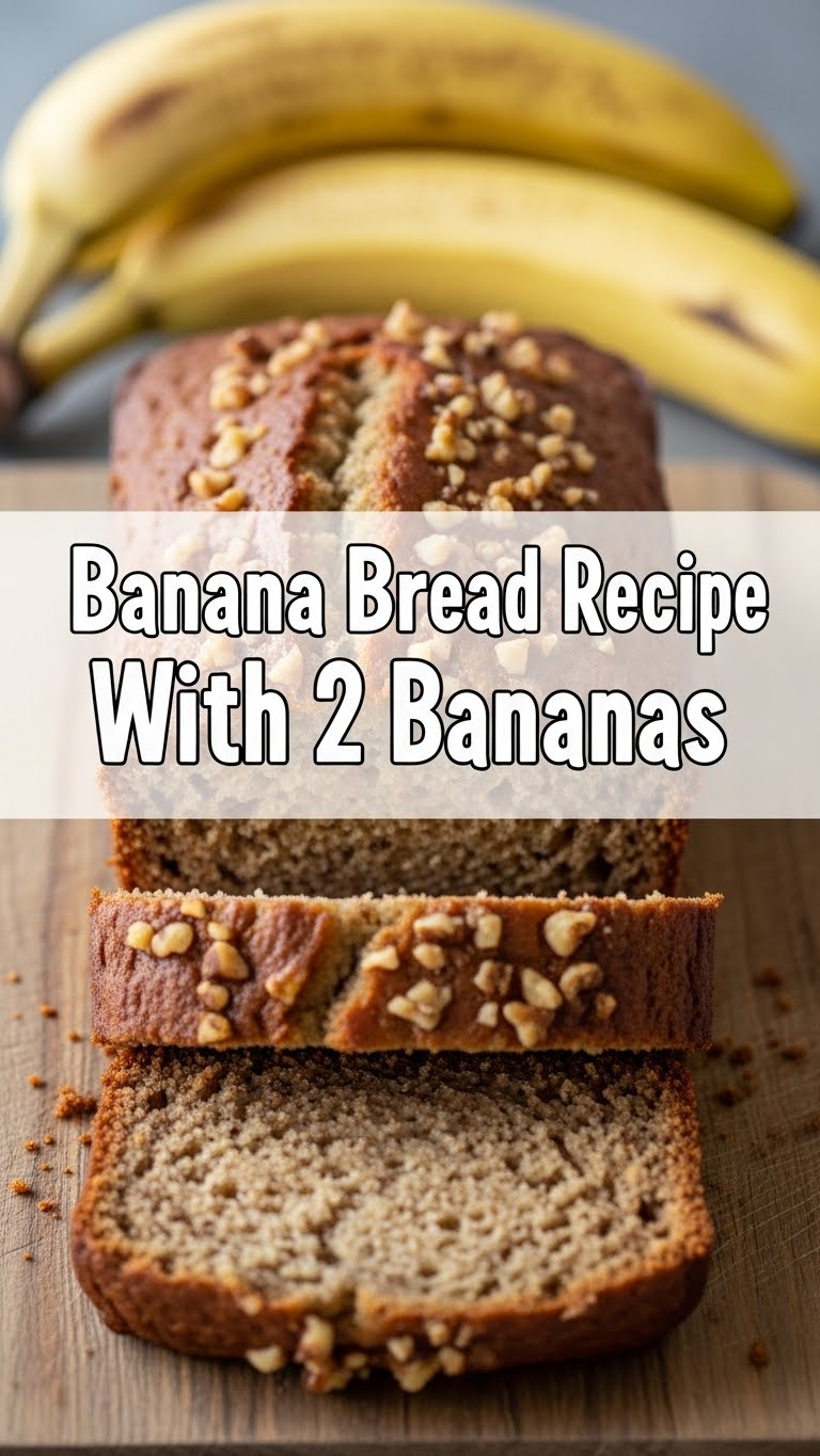 Banana Bread Recipe With 2 Bananas