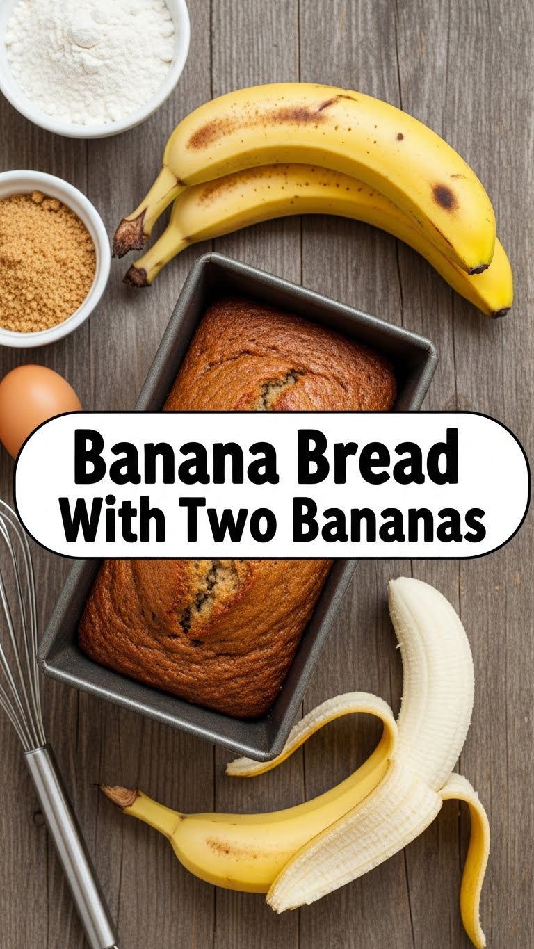 Banana Bread With Two Bananas