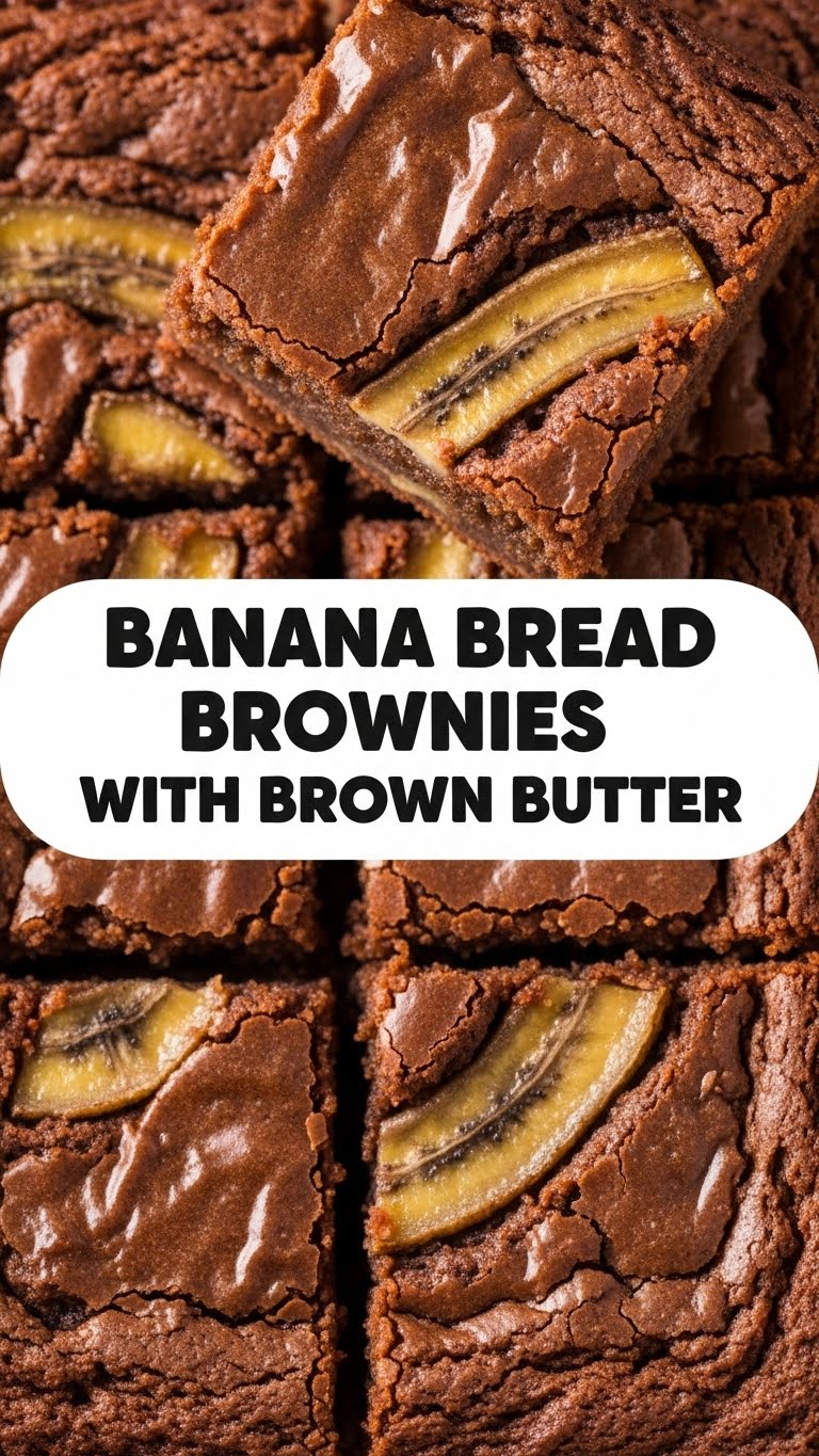 Banana Bread Brownies With Brown Butter