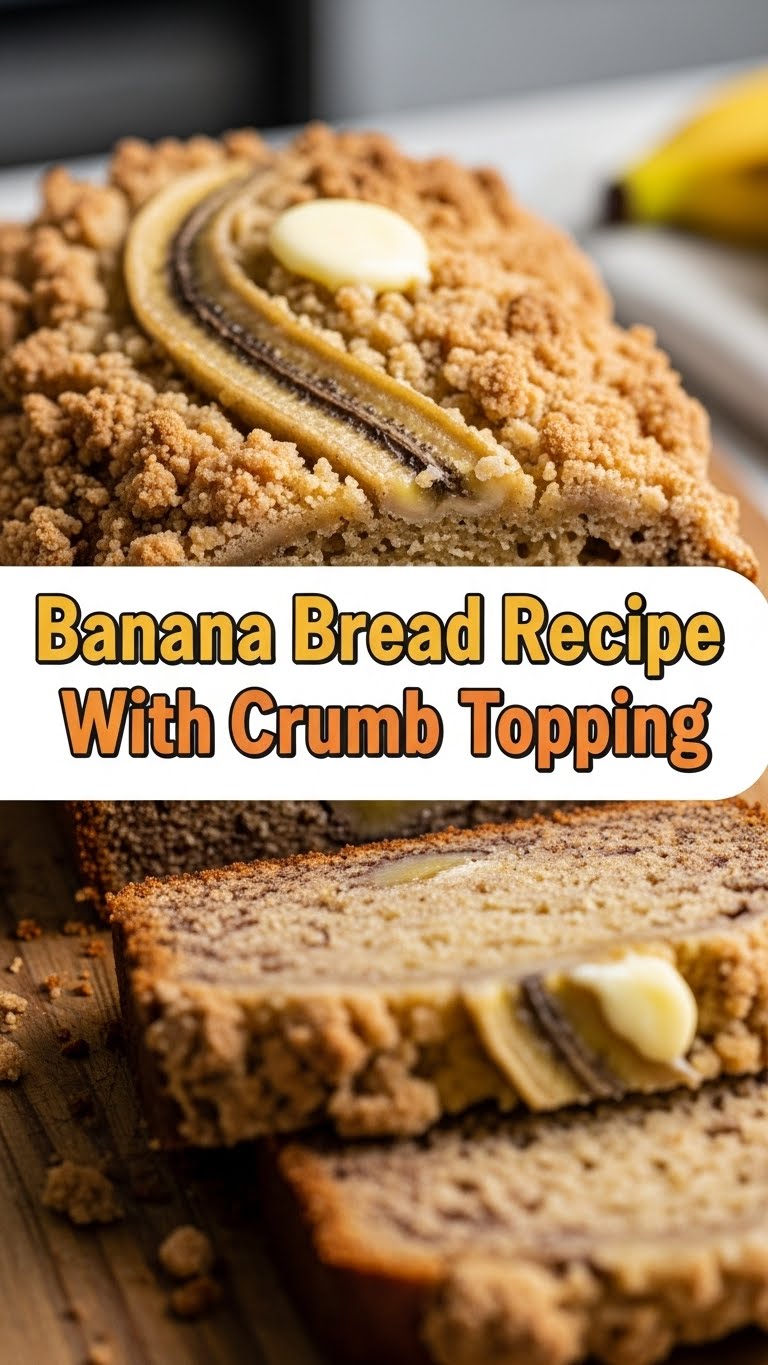 Banana Bread Recipe With Crumb Topping