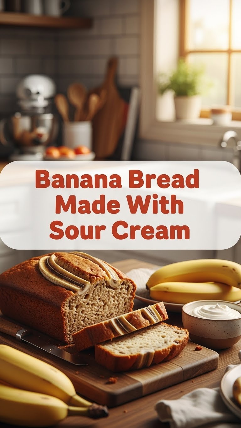 Banana Bread Made With Sour Cream