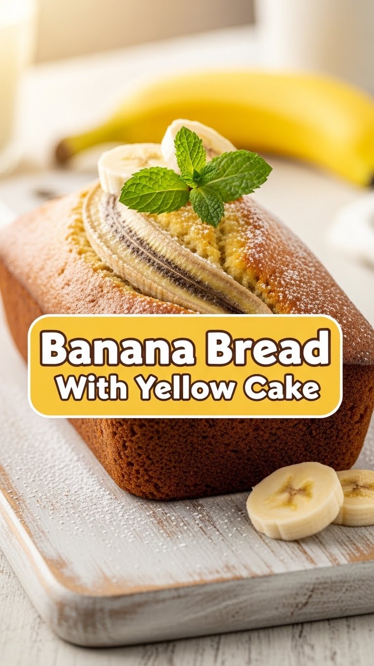 Banana Bread With Yellow Cake