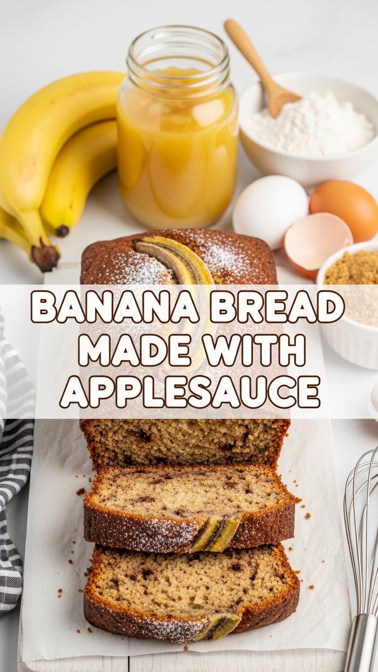 Banana Bread Made With Applesauce