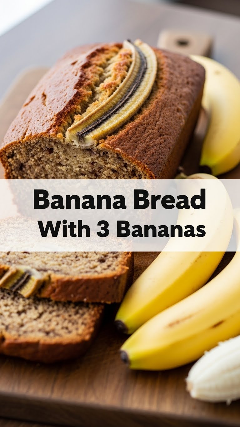 Banana Bread With 3 Bananas