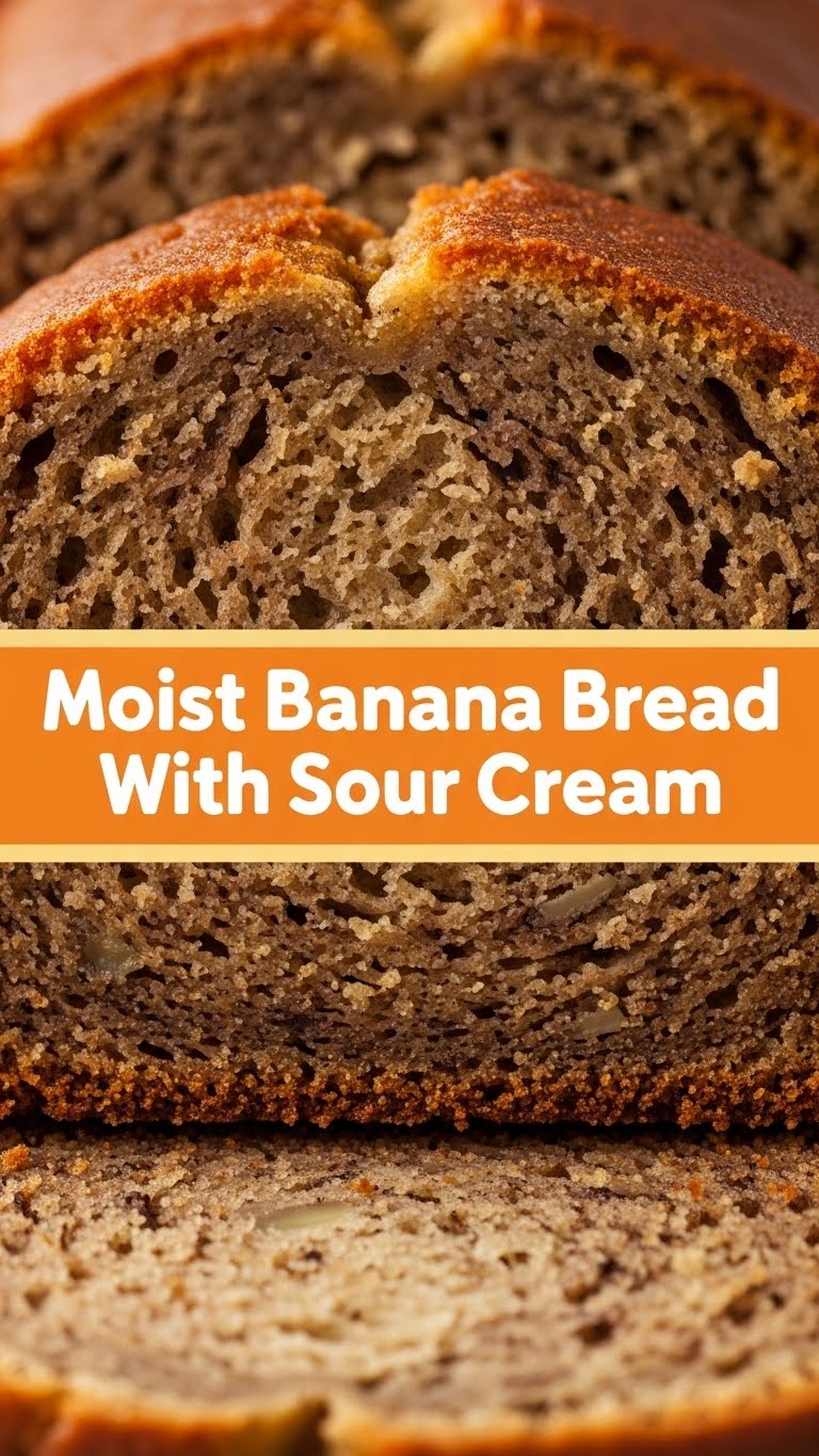 Moist Banana Bread With Sour Cream