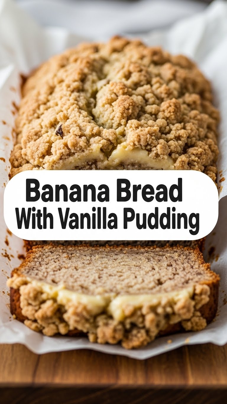 Banana Bread With Vanilla Pudding