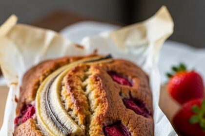 Banana Bread With Strawberries