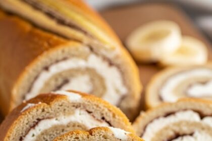 Banana Bread Roll With Cream Cheese