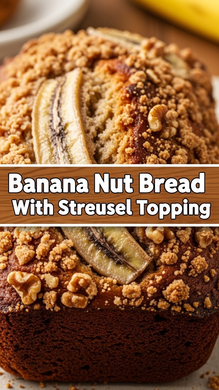 Banana Nut Bread With Streusel Topping