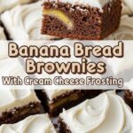 Banana Bread Brownies With Cream Cheese Frosting