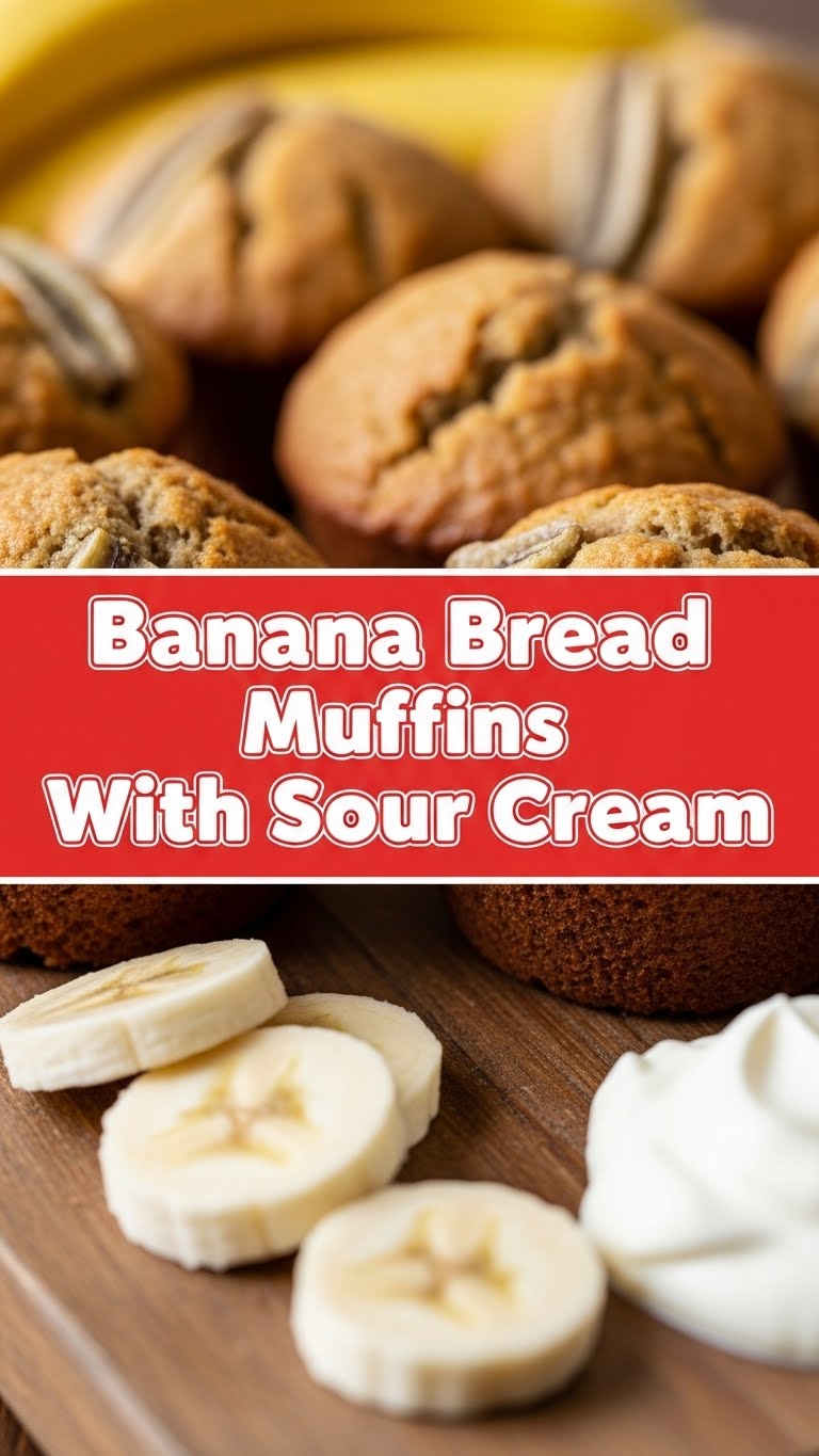 Banana Bread Muffins With Sour Cream