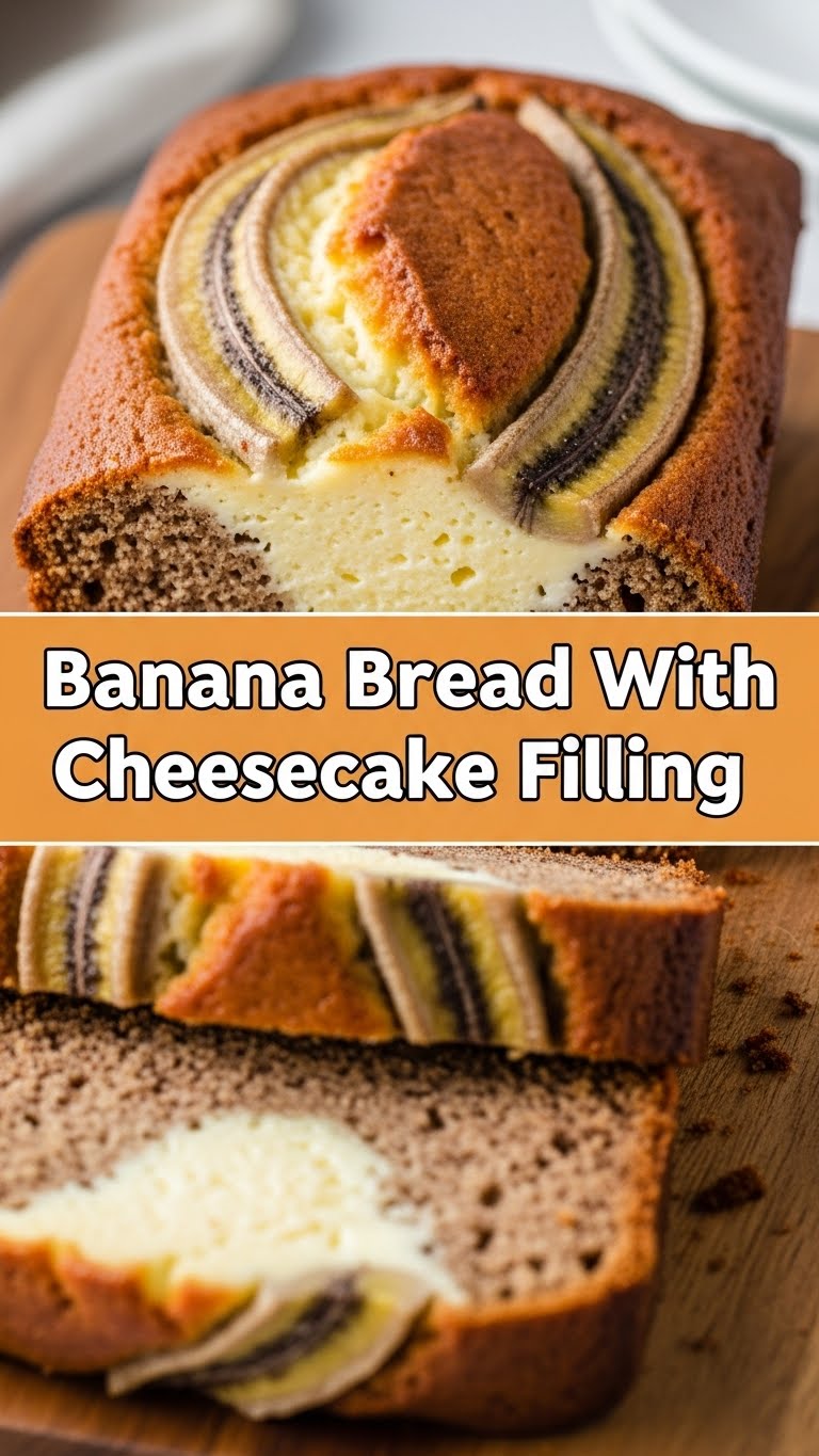 Banana Bread With Cheesecake Filling