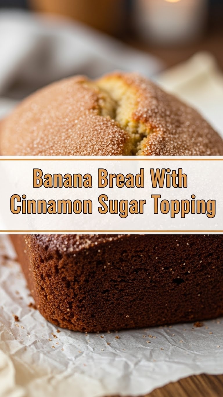 Banana Bread With Cinnamon Sugar Topping