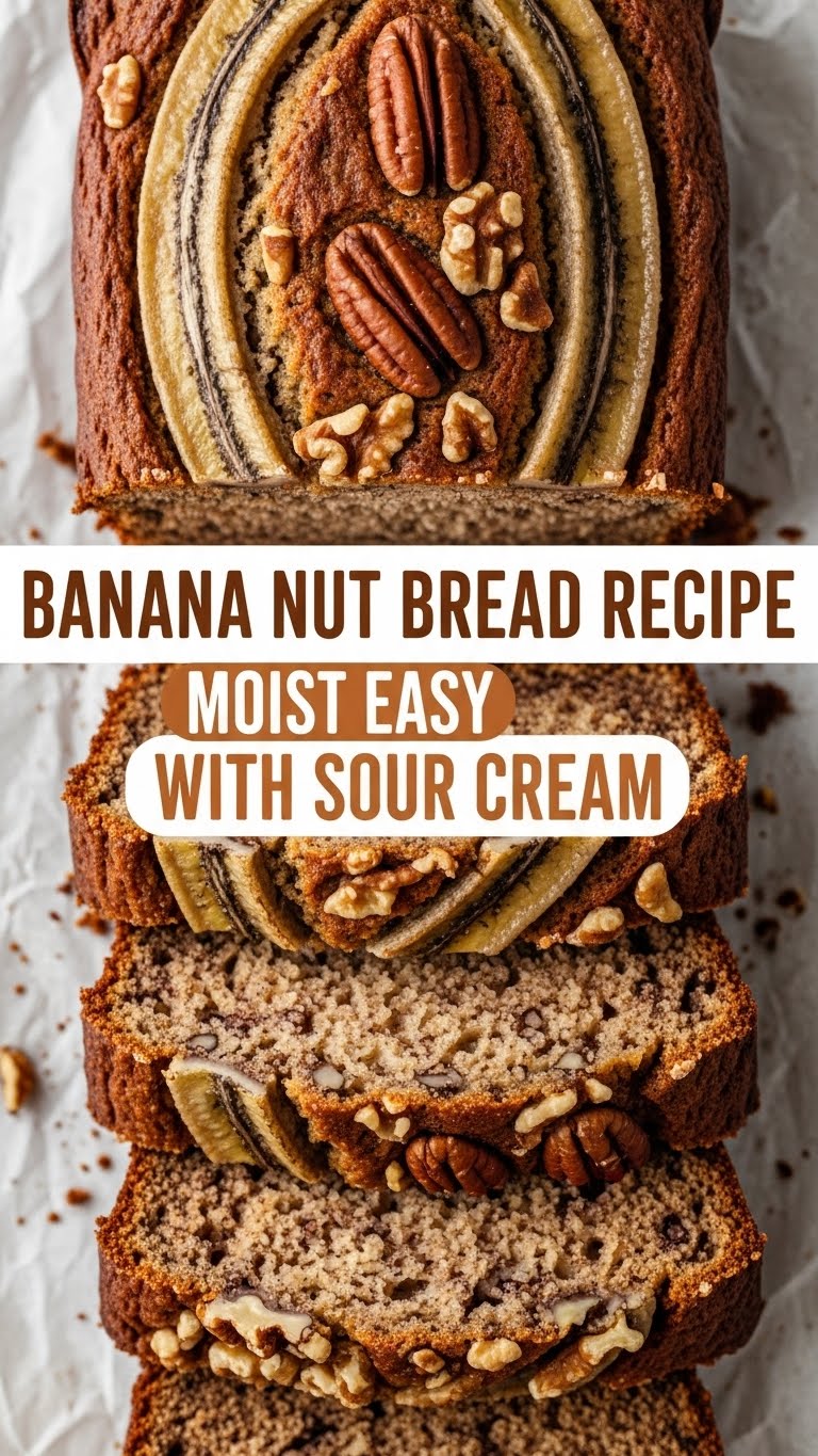 Banana Nut Bread Recipe Moist Easy With Sour Cream