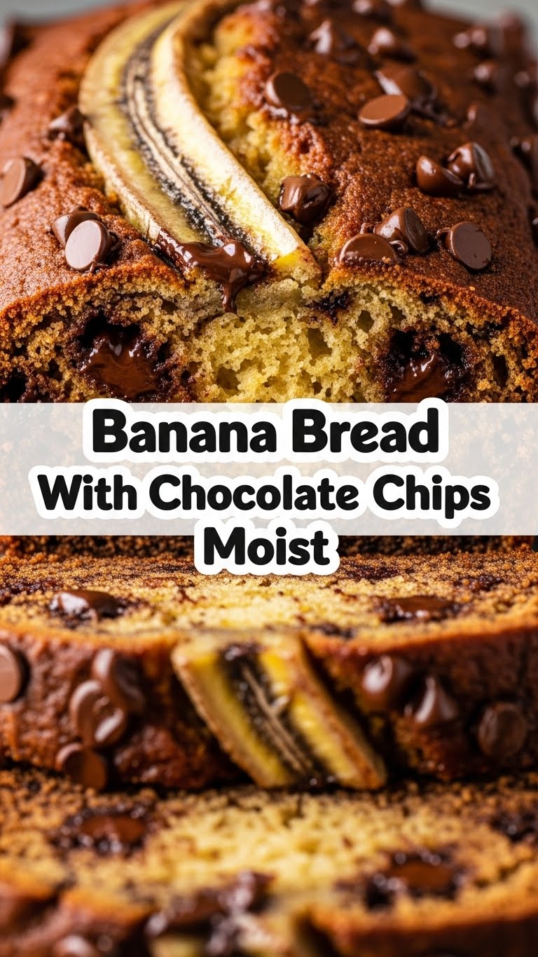 Banana Bread With Chocolate Chips Moist