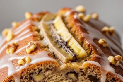 Banana Nut Bread With Glaze