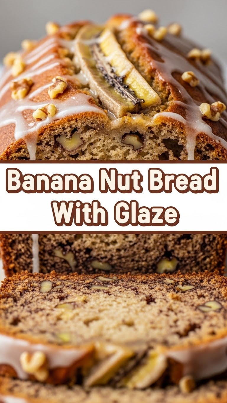 Banana Nut Bread With Glaze