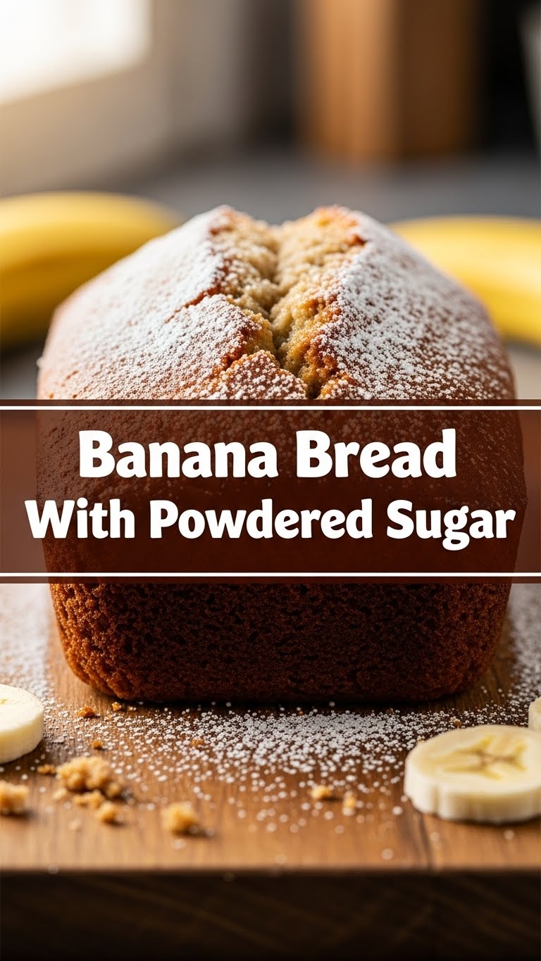 Banana Bread With Powdered Sugar