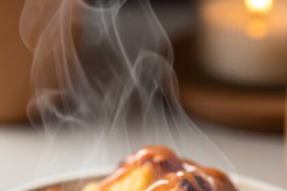 Banana Bread Pudding With Caramel Sauce