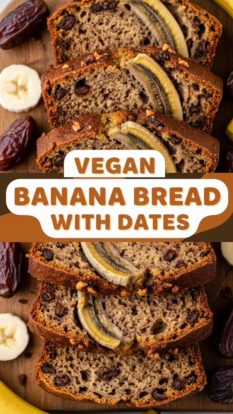 Vegan Banana Bread With Dates