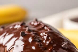 Banana Bread With Chocolate Ganache