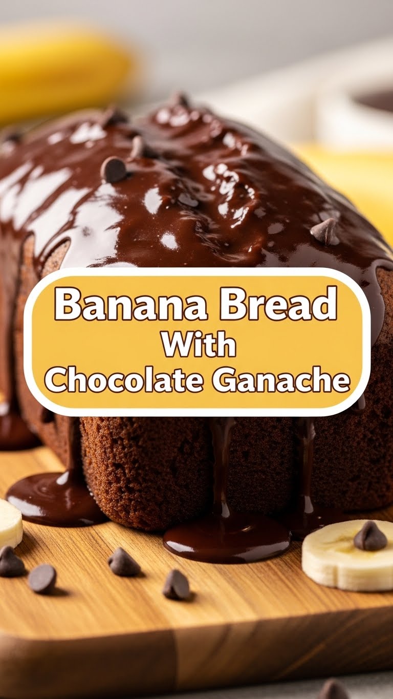 Banana Bread With Chocolate Ganache