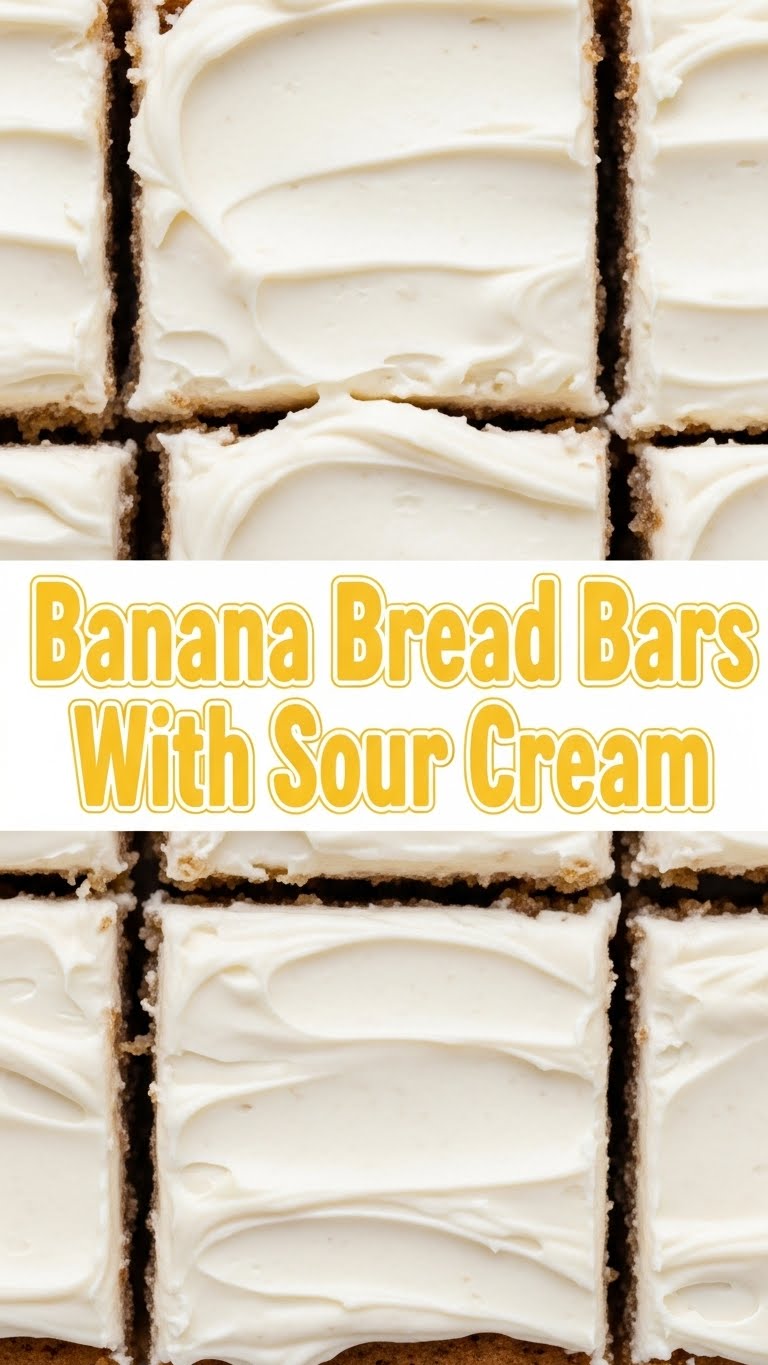 Banana Bread Bars With Sour Cream