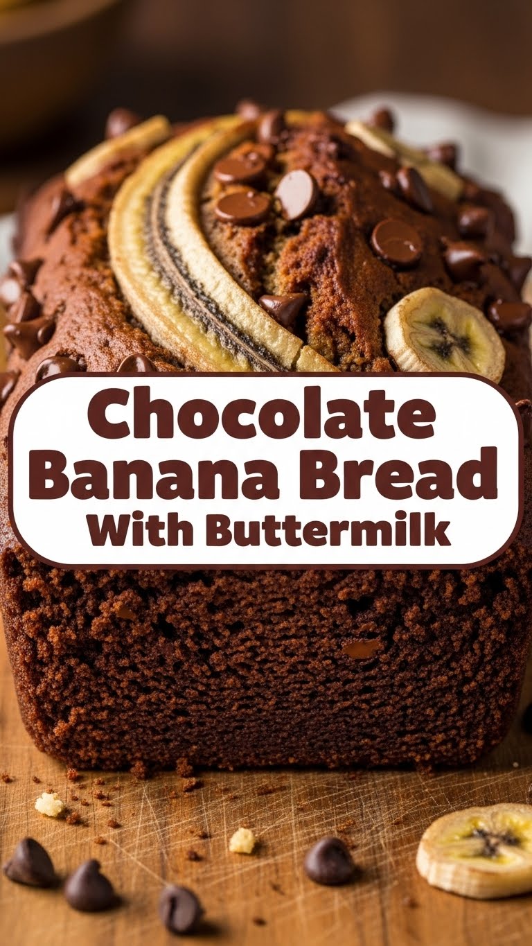 Chocolate Banana Bread With Buttermilk