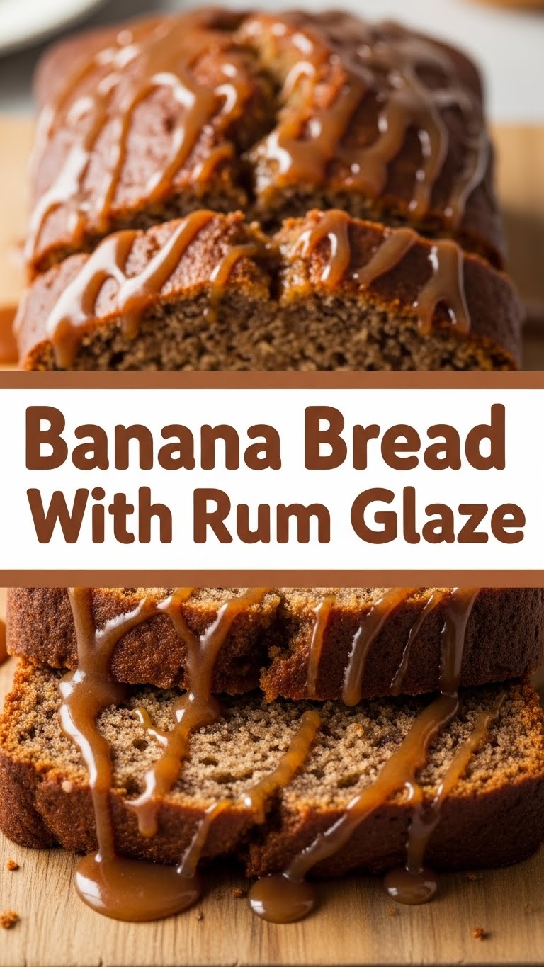 Banana Bread With Rum Glaze