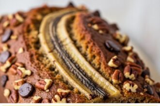 Banana Bread With Pecans And Chocolate Chips