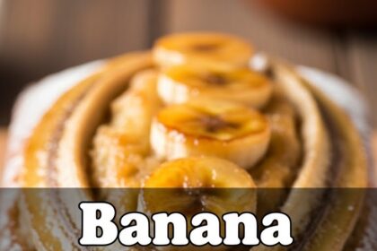 Banana Bread With Sliced Bananas