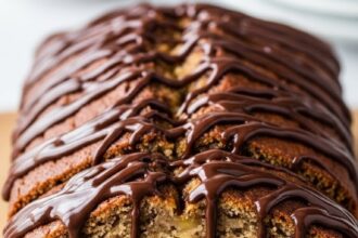 Banana Bread With Chocolate Glaze