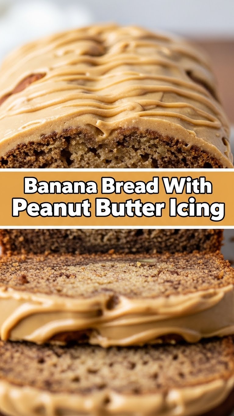 Banana Bread With Peanut Butter Icing