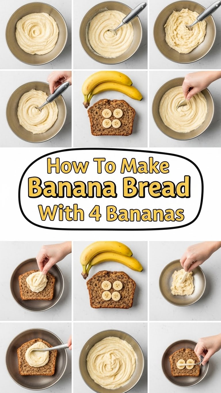 How To Make Banana Bread With 4 Bananas
