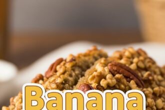 Banana Bread With Nuts On Top