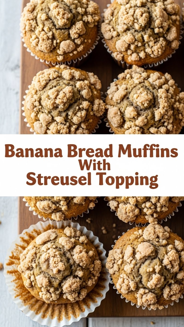 Banana Bread Muffins With Streusel Topping
