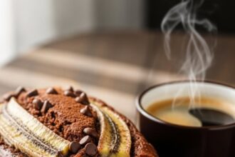 Chocolate Banana Bread With Coffee