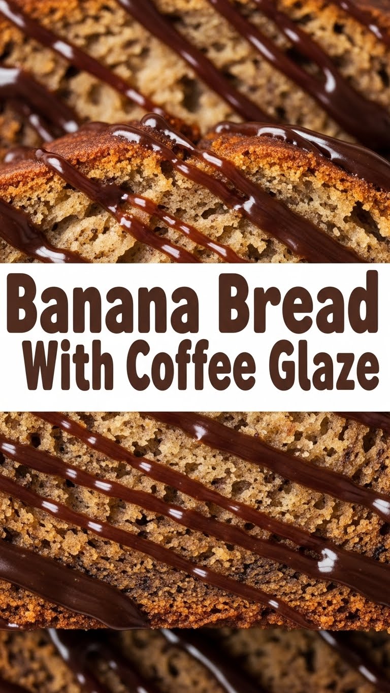 Banana Bread With Coffee Glaze
