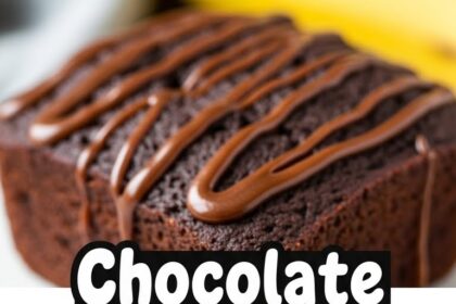 Chocolate Banana Bread With Ganache