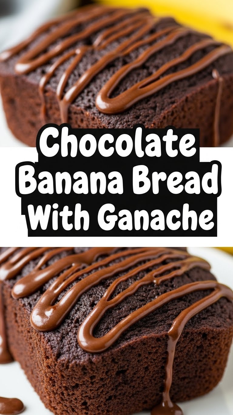 Chocolate Banana Bread With Ganache