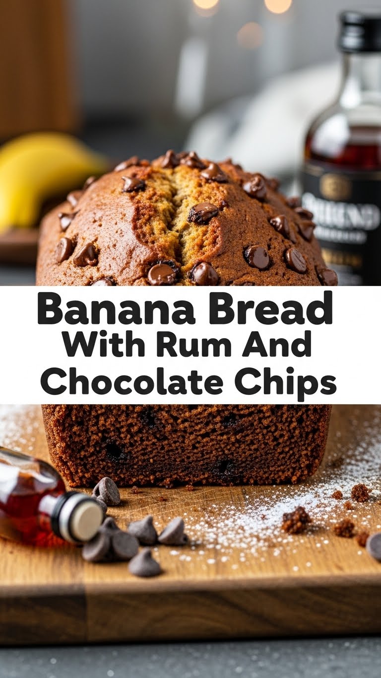 Banana Bread With Rum And Chocolate Chips
